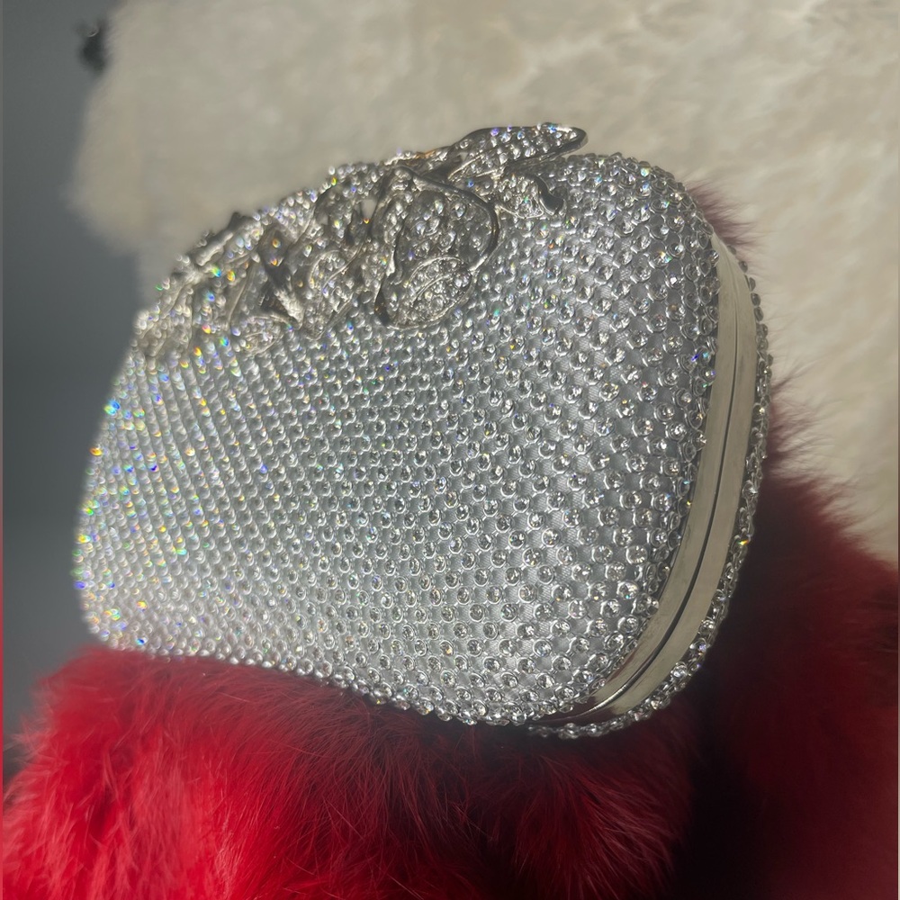 Natasha Couture Crystal Bag W/ Chain